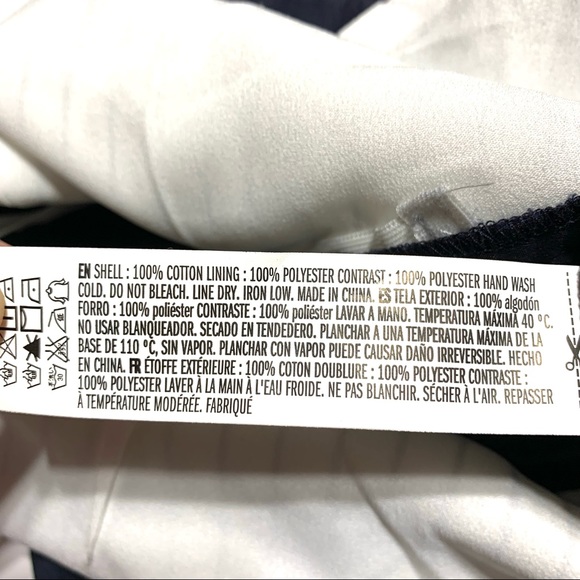 English Factory Navy Blue Palm Tree Full Length Square Pants Jumpsuit Size XS - Picture 15 of 15